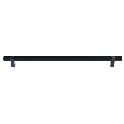 Emtek - Concealed Surface, Select Bar Appliance Pull 18 Inch C-C, Rectangular Bar Stem, Knurled Bar