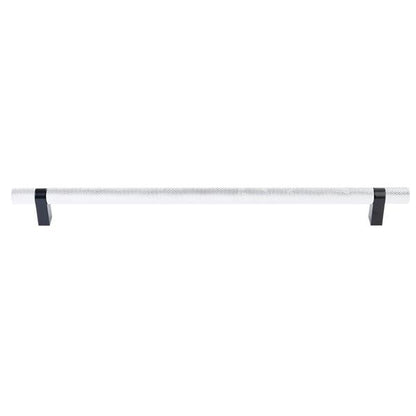 Emtek - Concealed Surface, Select Bar Appliance Pull 18 Inch C-C, Rectangular Bar Stem, Knurled Bar