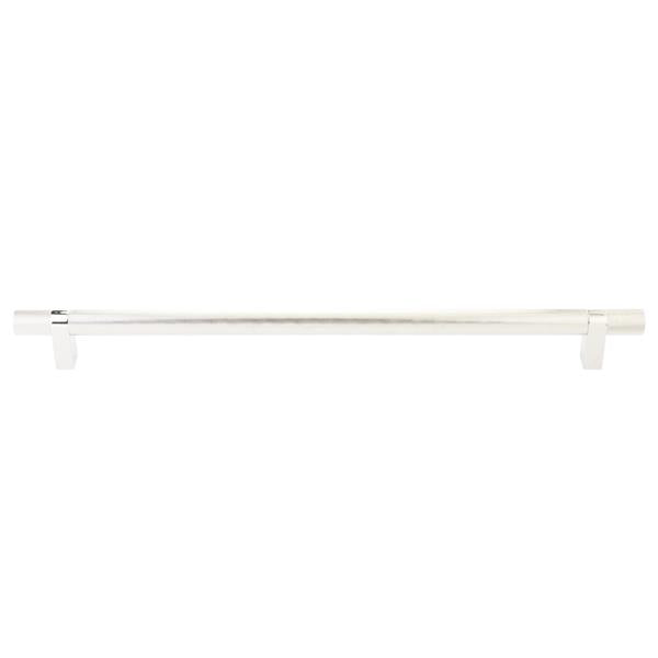 Emtek - Concealed Surface, Select Bar Appliance Pull 18 Inch C-C, Rectangular Bar Stem, Knurled Bar