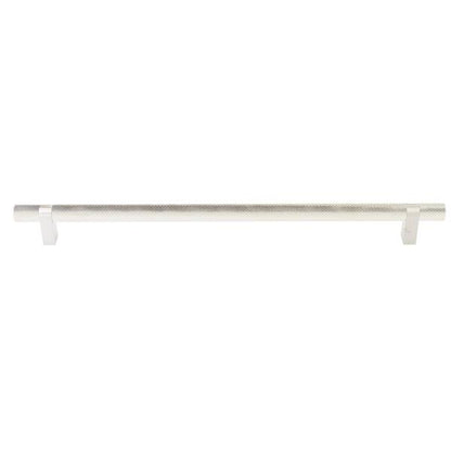 Emtek - Concealed Surface, Select Bar Appliance Pull 18 Inch C-C, Rectangular Bar Stem, Knurled Bar