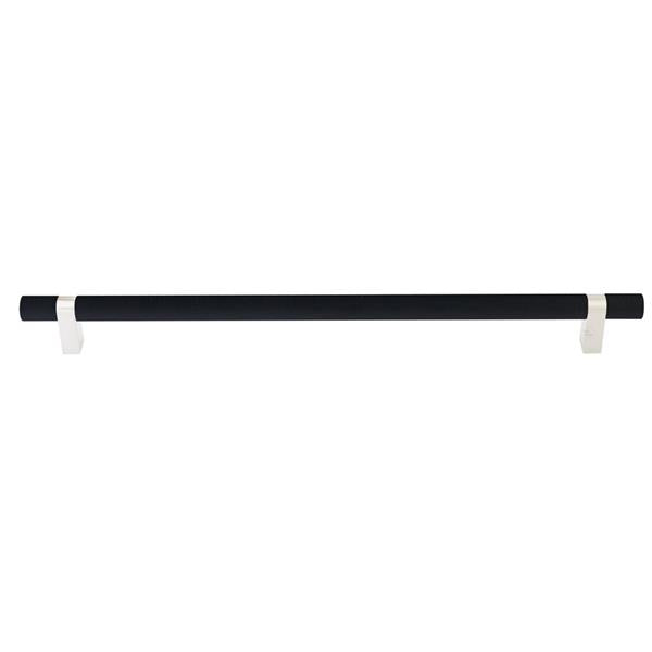Emtek - Concealed Surface, Select Bar Appliance Pull 18 Inch C-C, Rectangular Bar Stem, Knurled Bar