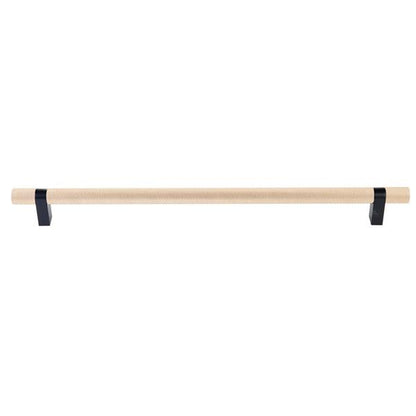 Emtek - Concealed Surface, Select Bar Appliance Pull 18 Inch C-C, Rectangular Bar Stem, Knurled Bar