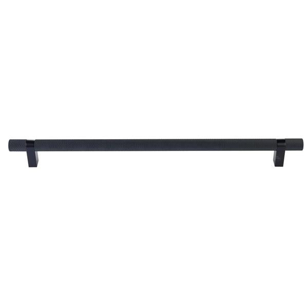 Emtek - Concealed Surface, Select Bar Appliance Pull 18 Inch C-C, Rectangular Bar Stem, Knurled Bar