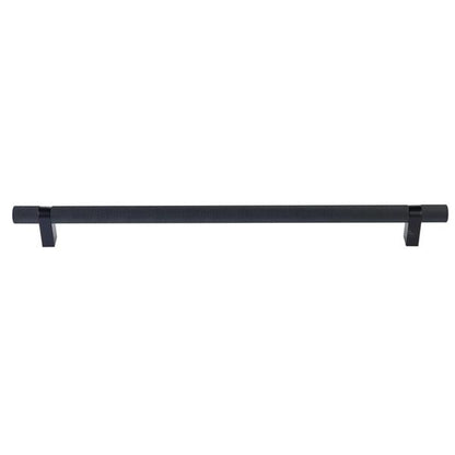 Emtek - Concealed Surface, Select Bar Appliance Pull 18 Inch C-C, Rectangular Bar Stem, Knurled Bar