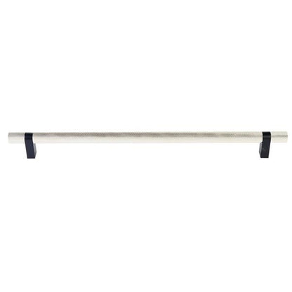 Emtek - Concealed Surface, Select Bar Appliance Pull 18 Inch C-C, Rectangular Bar Stem, Knurled Bar