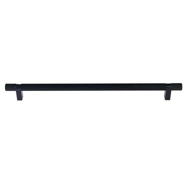Emtek - Concealed Surface, Select Bar Appliance Pull 18 Inch C-C, Rectangular Bar Stem, Knurled Bar