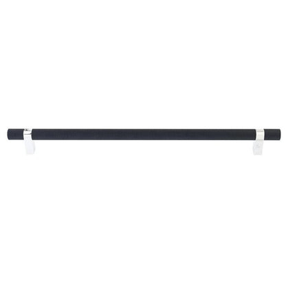 Emtek - Concealed Surface, Select Bar Appliance Pull 18 Inch C-C, Rectangular Bar Stem, Knurled Bar