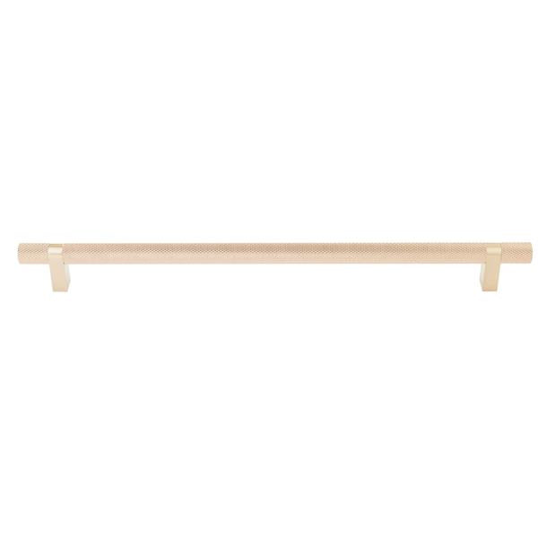 Emtek - Concealed Surface, Select Bar Appliance Pull 18 Inch C-C, Rectangular Bar Stem, Knurled Bar