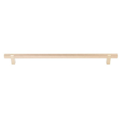 Emtek - Concealed Surface, Select Bar Appliance Pull 18 Inch C-C, Rectangular Bar Stem, Knurled Bar