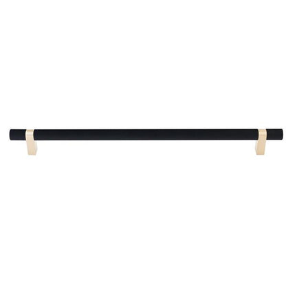 Emtek - Concealed Surface, Select Bar Appliance Pull 18 Inch C-C, Rectangular Bar Stem, Knurled Bar