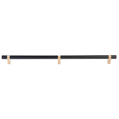 Emtek - Concealed Surface, Select Bar Appliance Pull 24 Inch C-C, Rectangular Bar Stem, Knurled Bar