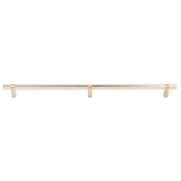 Emtek - Concealed Surface, Select Bar Appliance Pull 24 Inch C-C, Rectangular Bar Stem, Knurled Bar