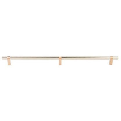 Emtek - Concealed Surface, Select Bar Appliance Pull 24 Inch C-C, Rectangular Bar Stem, Knurled Bar