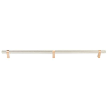 Emtek - Concealed Surface, Select Bar Appliance Pull 24 Inch C-C, Rectangular Bar Stem, Knurled Bar