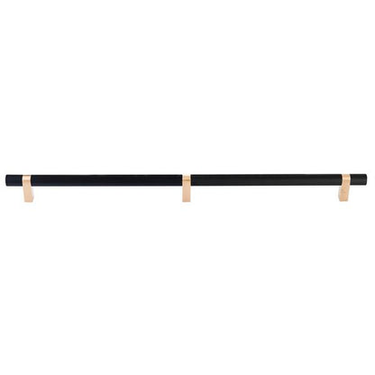 Emtek - Concealed Surface, Select Bar Appliance Pull 24 Inch C-C, Rectangular Bar Stem, Knurled Bar