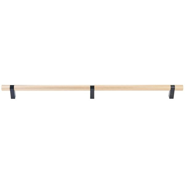 Emtek - Concealed Surface, Select Bar Appliance Pull 24 Inch C-C, Rectangular Bar Stem, Knurled Bar