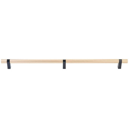 Emtek - Concealed Surface, Select Bar Appliance Pull 24 Inch C-C, Rectangular Bar Stem, Knurled Bar