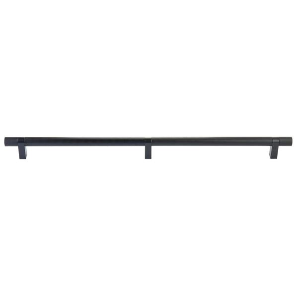 Emtek - Concealed Surface, Select Bar Appliance Pull 24 Inch C-C, Rectangular Bar Stem, Knurled Bar