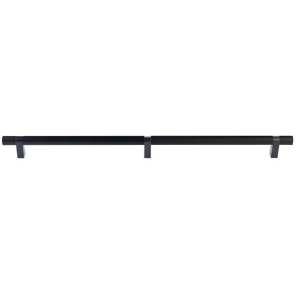 Emtek - Concealed Surface, Select Bar Appliance Pull 24 Inch C-C, Rectangular Bar Stem, Knurled Bar