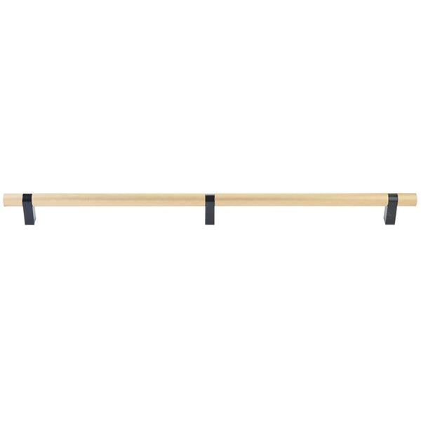Emtek - Concealed Surface, Select Bar Appliance Pull 24 Inch C-C, Rectangular Bar Stem, Knurled Bar