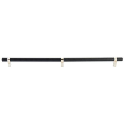 Emtek - Concealed Surface, Select Bar Appliance Pull 24 Inch C-C, Rectangular Bar Stem, Knurled Bar