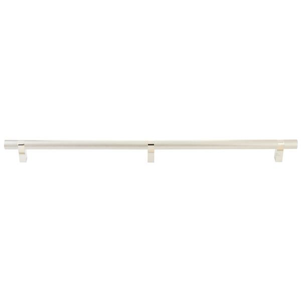 Emtek - Concealed Surface, Select Bar Appliance Pull 24 Inch C-C, Rectangular Bar Stem, Knurled Bar
