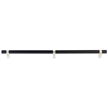 Emtek - Concealed Surface, Select Bar Appliance Pull 24 Inch C-C, Rectangular Bar Stem, Knurled Bar