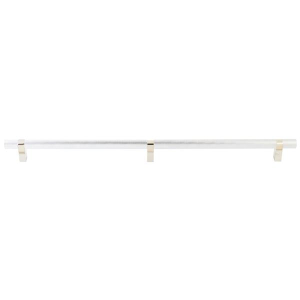 Emtek - Concealed Surface, Select Bar Appliance Pull 24 Inch C-C, Rectangular Bar Stem, Knurled Bar