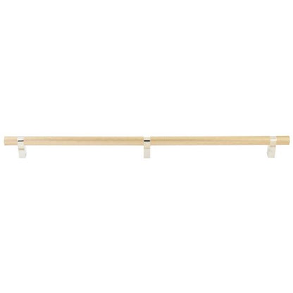 Emtek - Concealed Surface, Select Bar Appliance Pull 24 Inch C-C, Rectangular Bar Stem, Knurled Bar