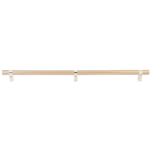 Emtek - Concealed Surface, Select Bar Appliance Pull 24 Inch C-C, Rectangular Bar Stem, Smooth Bar