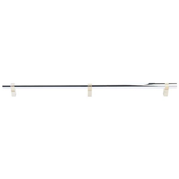 Emtek - Concealed Surface, Select Bar Appliance Pull 24 Inch C-C, Rectangular Bar Stem, Smooth Bar