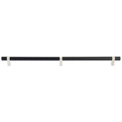 Emtek - Concealed Surface, Select Bar Appliance Pull 24 Inch C-C, Rectangular Bar Stem, Knurled Bar