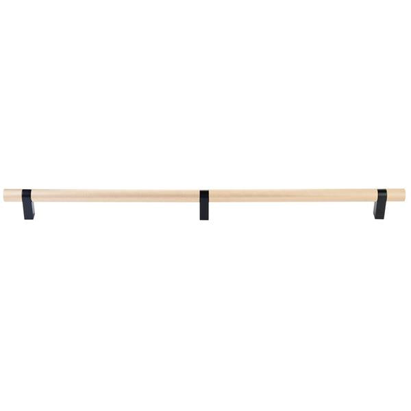 Emtek - Concealed Surface, Select Bar Appliance Pull 24 Inch C-C, Rectangular Bar Stem, Knurled Bar