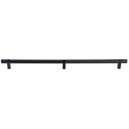 Emtek - Concealed Surface, Select Bar Appliance Pull 24 Inch C-C, Rectangular Bar Stem, Knurled Bar