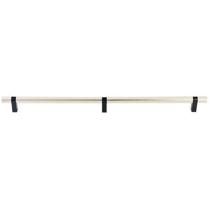 Emtek - Concealed Surface, Select Bar Appliance Pull 24 Inch C-C, Rectangular Bar Stem, Knurled Bar