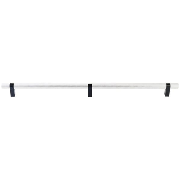 Emtek - Concealed Surface, Select Bar Appliance Pull 24 Inch C-C, Rectangular Bar Stem, Knurled Bar