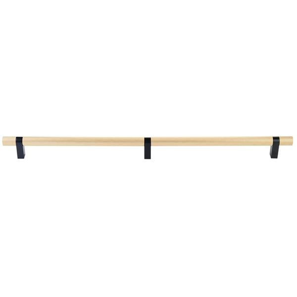 Emtek - Concealed Surface, Select Bar Appliance Pull 24 Inch C-C, Rectangular Bar Stem, Knurled Bar