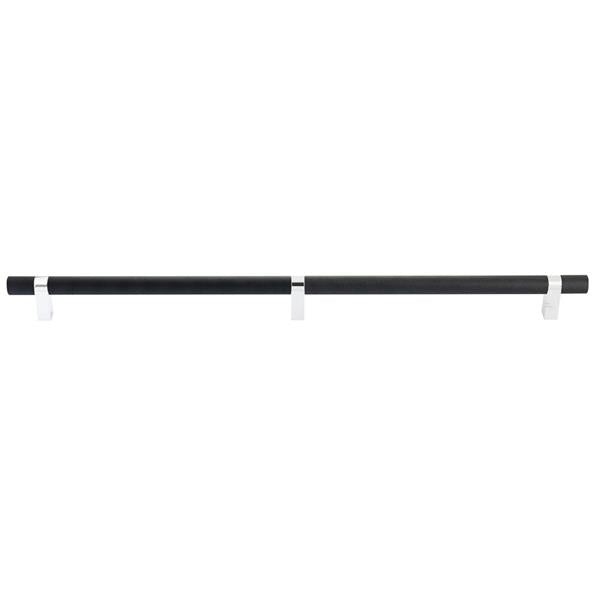 Emtek - Concealed Surface, Select Bar Appliance Pull 24 Inch C-C, Rectangular Bar Stem, Knurled Bar
