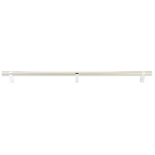 Emtek - Concealed Surface, Select Bar Appliance Pull 24 Inch C-C, Rectangular Bar Stem, Knurled Bar
