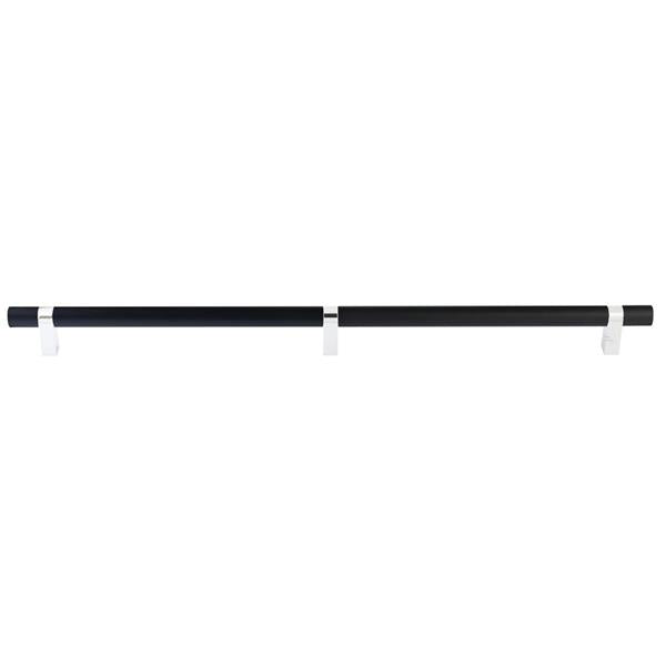 Emtek - Concealed Surface, Select Bar Appliance Pull 24 Inch C-C, Rectangular Bar Stem, Knurled Bar