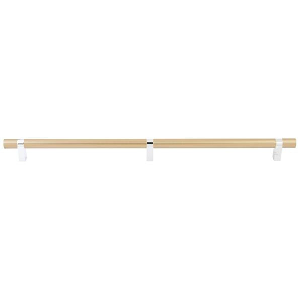 Emtek - Concealed Surface, Select Bar Appliance Pull 24 Inch C-C, Rectangular Bar Stem, Smooth Bar