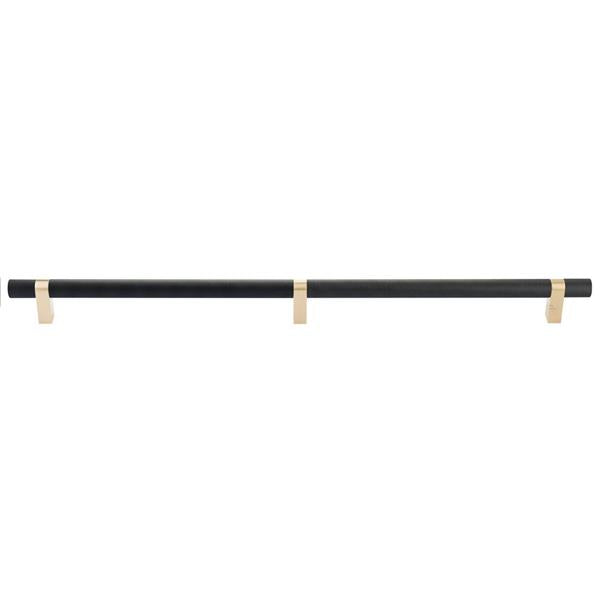 Emtek - Concealed Surface, Select Bar Appliance Pull 24 Inch C-C, Rectangular Bar Stem, Knurled Bar