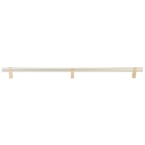 Emtek - Concealed Surface, Select Bar Appliance Pull 24 Inch C-C, Rectangular Bar Stem, Knurled Bar