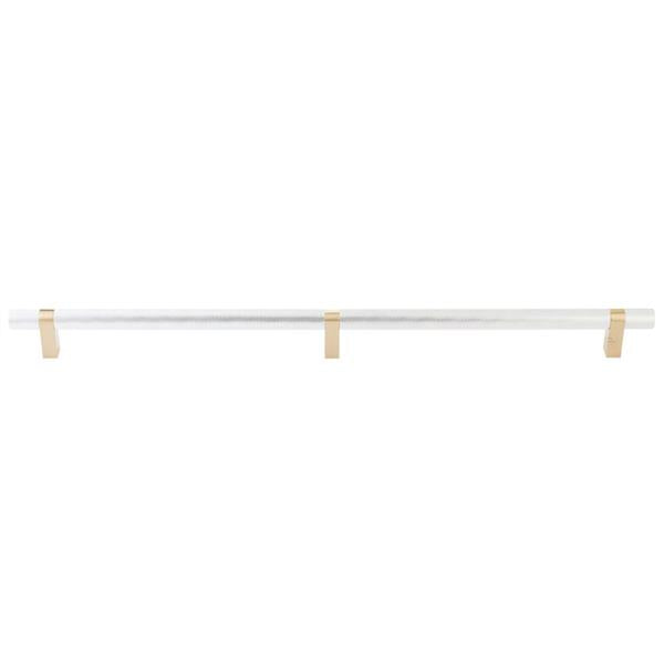 Emtek - Concealed Surface, Select Bar Appliance Pull 24 Inch C-C, Rectangular Bar Stem, Knurled Bar
