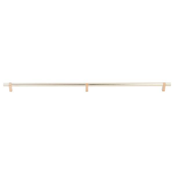 Emtek - Concealed Surface, Select Bar Appliance Pull 36 Inch C-C, Rectangular Bar Stem, Knurled Bar