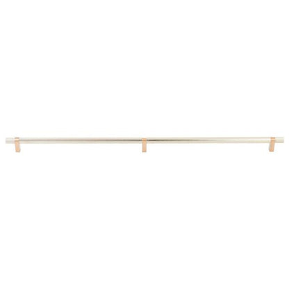 Emtek - Concealed Surface, Select Bar Appliance Pull 36 Inch C-C, Rectangular Bar Stem, Knurled Bar