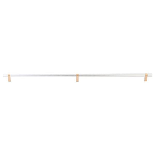 Emtek - Concealed Surface, Select Bar Appliance Pull 36 Inch C-C, Rectangular Bar Stem, Knurled Bar