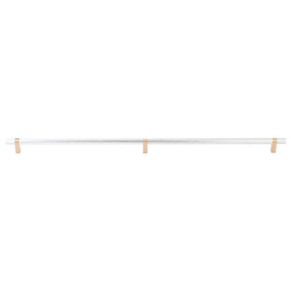 Emtek - Concealed Surface, Select Bar Appliance Pull 36 Inch C-C, Rectangular Bar Stem, Knurled Bar