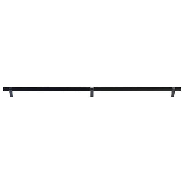 Emtek - Concealed Surface, Select Bar Appliance Pull 36 Inch C-C, Rectangular Bar Stem, Knurled Bar