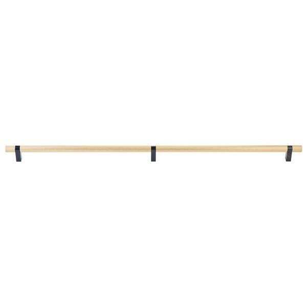 Emtek - Concealed Surface, Select Bar Appliance Pull 36 Inch C-C, Rectangular Bar Stem, Knurled Bar